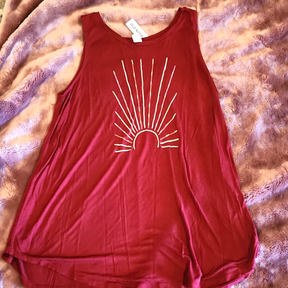 A red tank top